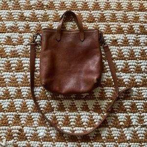 Saddle Brown Zip-Top Transport Crossbody